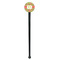 Lily Pads Black Plastic 7" Stir Stick - Round - Single Stick