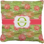 Lily Pads Faux-Linen Throw Pillow 16" (Personalized)