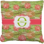 Lily Pads Faux-Linen Throw Pillow 18" (Personalized)