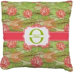 Lily Pads Faux-Linen Throw Pillow 26" (Personalized)