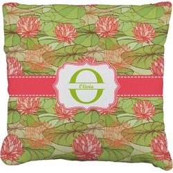 Lily Pads Faux-Linen Throw Pillow 26" (Personalized)