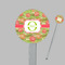 Lily Pads Clear Plastic 7" Stir Stick - Round - Closeup