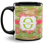 Lily Pads 11 Oz Coffee Mug - Black (Personalized)