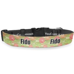 Lily Pads Deluxe Dog Collar - Double Extra Large (20.5" to 35") (Personalized)