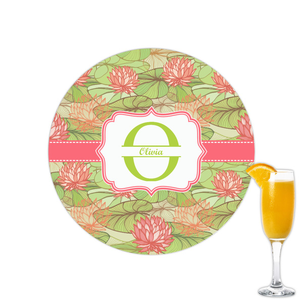 Custom Lily Pads Printed Drink Topper - 2.15" (Personalized)