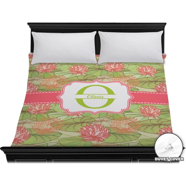 Custom Lily Pads Duvet Cover - King (Personalized)