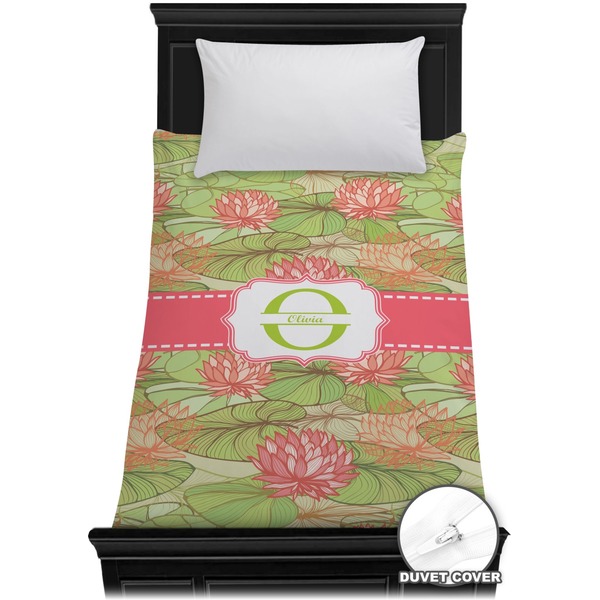 Custom Lily Pads Duvet Cover - Twin (Personalized)