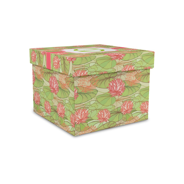 Custom Lily Pads Gift Box with Lid - Canvas Wrapped - Small (Personalized)
