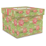 Lily Pads Gift Box with Lid - Canvas Wrapped - XX-Large (Personalized)