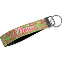 Lily Pads Wristlet Webbing Keychain Fob (Personalized)