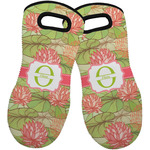 Lily Pads Neoprene Oven Mitts - Set of 2 w/ Name and Initial