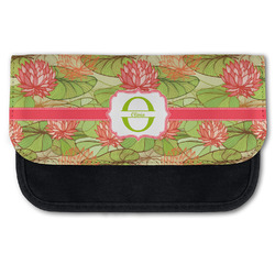 Lily Pads Canvas Pencil Case w/ Name and Initial