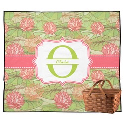 Lily Pads Outdoor Picnic Blanket (Personalized)