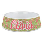 Lily Pads Plastic Dog Bowl - Large (Personalized)