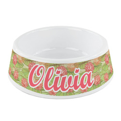 Lily Pads Plastic Dog Bowl - Small (Personalized)
