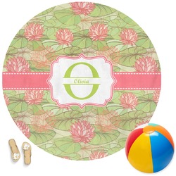 Lily Pads Round Beach Towel (Personalized)