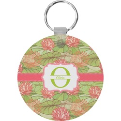 Lily Pads Round Plastic Keychain (Personalized)