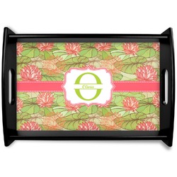 Lily Pads Black Wooden Tray - Small (Personalized)