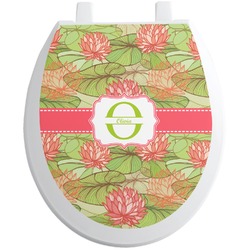 Lily Pads Toilet Seat Decal - Round (Personalized)