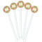 Lily Pads White Plastic 5.5" Stir Stick - Fan View