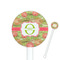 Lily Pads White Plastic 5.5" Stir Stick - Round - Closeup