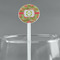 Lily Pads White Plastic 5.5" Stir Stick - Round - Main