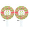 Lily Pads White Plastic 7" Stir Stick - Double Sided - Round - Front & Back