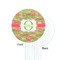 Lily Pads White Plastic 7" Stir Stick - Single Sided - Round - Front & Back