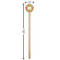 Lily Pads Wooden 7.5" Stir Stick - Round - Dimensions