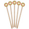 Lily Pads Wooden 7.5" Stir Stick - Round - Fan View
