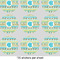 Abstract Teal Stripes 2" Multipurpose Round Labels - Sheet