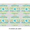 Abstract Teal Stripes 3" Multipurpose Round Labels - Sheet