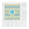 Abstract Teal Stripes Embossed Decorative Napkins (Personalized)