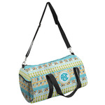 Abstract Teal Stripes Duffel Bag (Personalized)