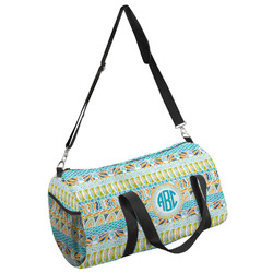 Abstract Teal Stripes Duffel Bag - Small (Personalized)