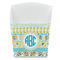 Abstract Teal Stripes French Fry Favor Box - Front View