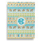 Abstract Teal Stripes House Flags - Double Sided - FRONT