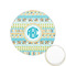 Abstract Teal Stripes Icing Circle - XSmall - Front