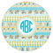 Abstract Teal Stripes Icing Circle - XSmall - Single