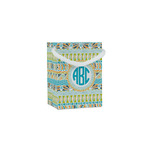 Abstract Teal Stripes Jewelry Gift Bags - Gloss (Personalized)