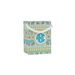 Abstract Teal Stripes Jewelry Gift Bags - Matte (Personalized)