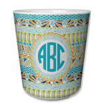 Abstract Teal Stripes Plastic Tumbler 6oz (Personalized)