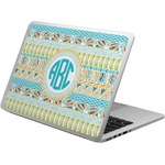 Abstract Teal Stripes Laptop Skin - Custom Sized (Personalized)