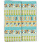 Abstract Teal Stripes Linen Placemat - Folded Half (double sided)