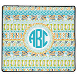 Abstract Teal Stripes XL Gaming Mouse Pad - 18" x 16" (Personalized)