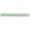 Abstract Teal Stripes Plastic Ruler - 12" - FRONT