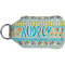 Abstract Teal Stripes Sanitizer Holder Keychain - Small (Back)