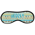 Abstract Teal Stripes Sleeping Eye Masks - Large (Personalized)