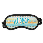 Abstract Teal Stripes Sleeping Eye Mask - Small (Personalized)