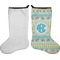 Abstract Teal Stripes Stocking - Single-Sided - Approval